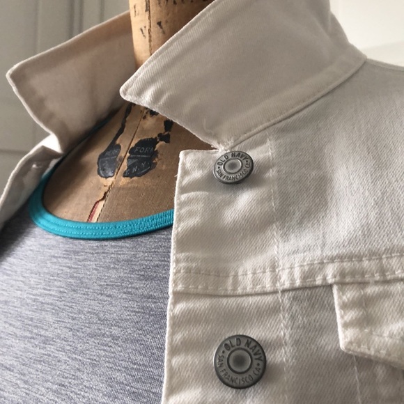 Kids white Jean jacket with buttons - Picture 5 of 5